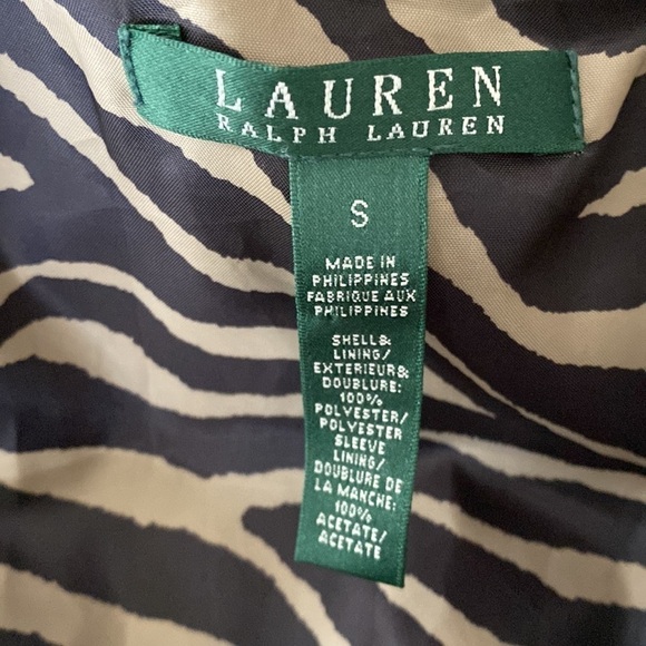 LAUREN Ralph Lauren golden logo branded hardware coat jacket black Sz US S - Picture 6 of 17